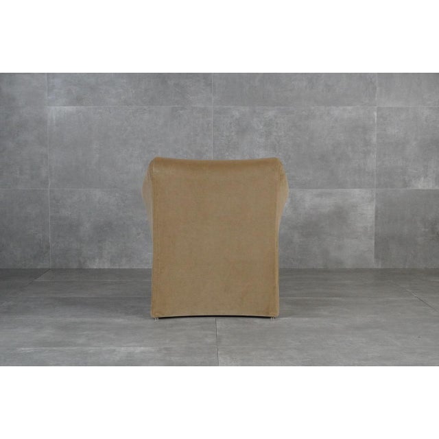 Le Tentazioni Armchairs in Beige Velvet by Mario Bellini for Cassina, 1970s, Set of 6 For Sale - Image 15 of 18