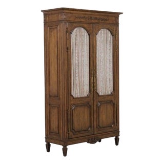 Auffray & Co Walnut Country French 2 Door Wardrobe Cabinet For Sale