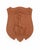 Crafted in warm terracotta, this classical Italian wall plaque showcases the historic heraldic coat of arms of the...