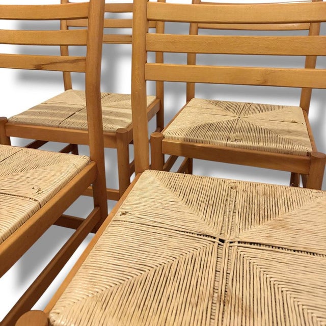 Wood Italian Beech Dining Chairs, 1960s, Set of 4 For Sale - Image 7 of 9