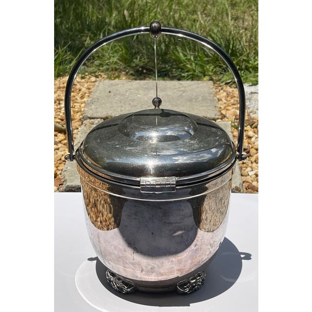 Silver Early 20th Century Silver-Plate Ice Bucket For Sale - Image 8 of 11