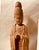 Brown 19th Century Hand-Carved Cypress Guanyin Buddhist Goddess of Mercy Sculpture With Prayer Beads For Sale - Image 8 of 17