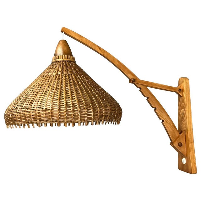 Mid-Century Adjustable Wall Lamp attributed to Pokrok Zilina, 1962 For Sale - Image 15 of 15