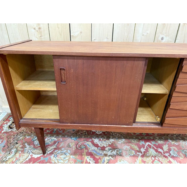 Vintage Scandinavian Sideboard in Teak and Veneer, 1960s For Sale - Image 6 of 10