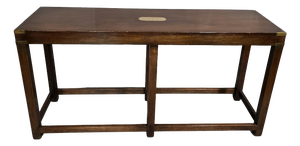 Vintage Mahogany Campaign Console Table, 1920