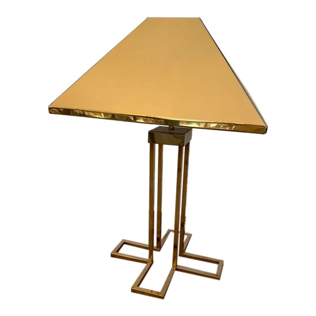 Mid Century Brass Table Lamp For Sale