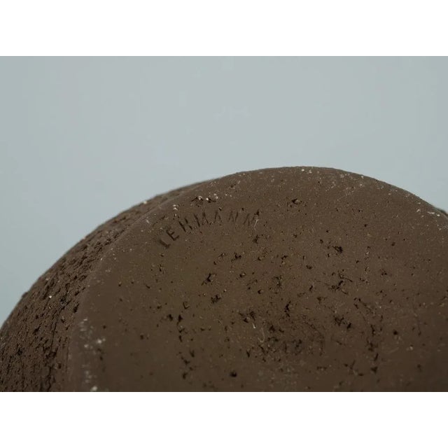 Brown Danish Ceramic Vase by Lehmann, 1970s For Sale - Image 8 of 12