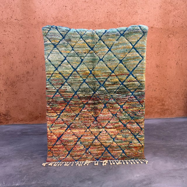 Modern Moroccan Rug - 4'2" X 5'9" Ft For Sale - Image 10 of 10