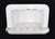 Antique recessed soap dish made of white enameled cast iron with a rectangular shape. Good condition with surface wear and...