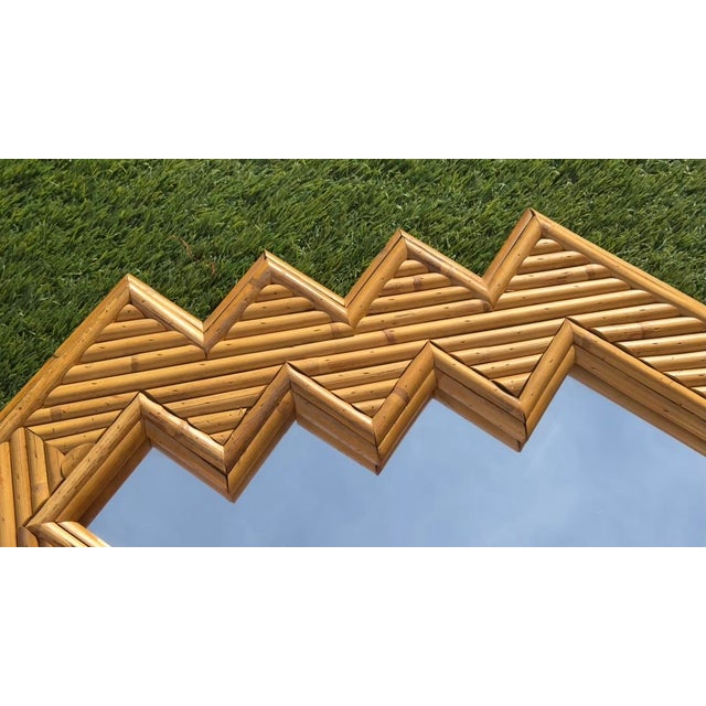 1970s Shanghai Bamboo Mirror from Vivai Del Sud, Italy, 1970s For Sale - Image 5 of 11