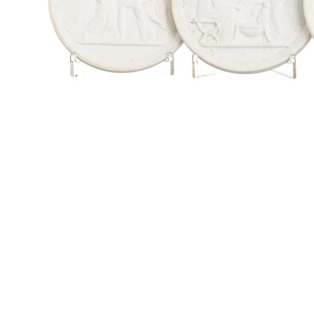 Porcelain Plates with Classic Scenes, Set of 4 For Sale - Image 3 of 6