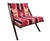MCM Walnut Chair With Vintage Pendleton Will Upholstery For Sale In New York - Image 6 of 6