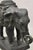 Late 20th Century Maitland Smith Bronze Figural Elephant Table Lamp Faux Tooled Leather Shade (A) For Sale - Image 12 of 12