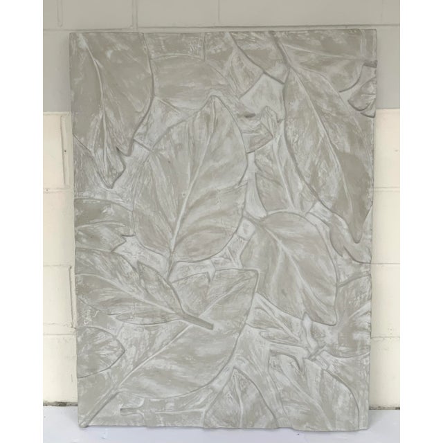 2020s Made Goods Modern Indoor/Outdoor Dimensional Concrete Palm Leaf Ullric Wall Plaque For Sale - Image 5 of 5