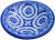 Blue Moorish Ceramic Plate W/ Motif For Sale - Image 8 of 10