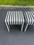 Pair of Striped Square Ottomans in the Style of Billy Baldwin For Sale - Image 10 of 12