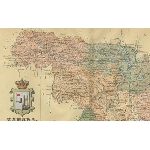 Map of A Mosaic of Romanesque Heritage and Natural Wonders in Spain, 1901 For Sale - Image 4 of 6