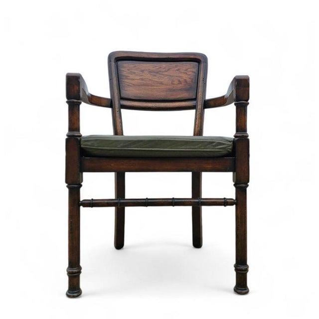 RAC Dining Chairs with Green Leather Cushions from Royal English, Set of 4 For Sale - Image 13 of 14