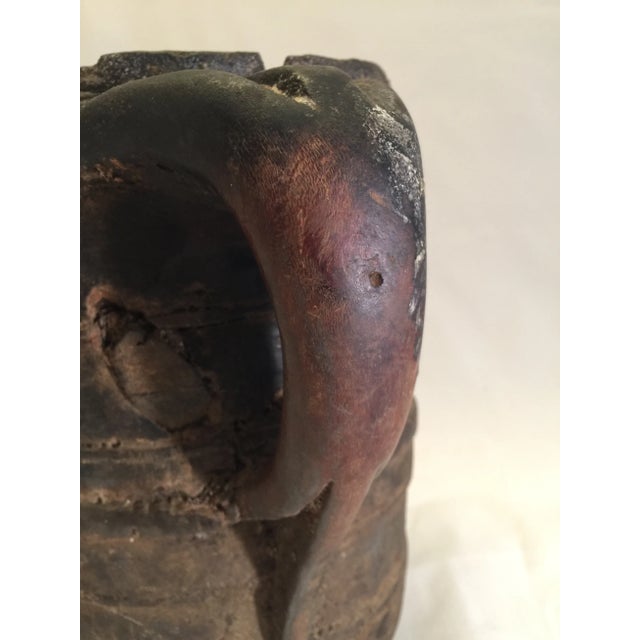 Rustic Antique Nepalese Carved Wooden Vessel For Sale - Image 3 of 7
