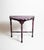 Late 20th Century Late 20th Century Hand Painted Floral Demi-Lune Console Table in Burgundy and Blush For Sale - Image 5 of 6