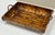 Vintage Burnt Tortoise Shell Rattan Basket Tray For Sale - Image 4 of 12