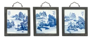 Chinese Blue and White Porcelain Plaques, 3