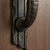 Rustic Hand-Forged Wrought Iron Door Pull Handle (Gold Patina) Deep Curved Barn Hardware For Sale - Image 3 of 6