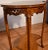 1910 Antique French Louis XV Walnut & Satinwood Inlay Pair Side End Tables For Sale - Image 9 of 12