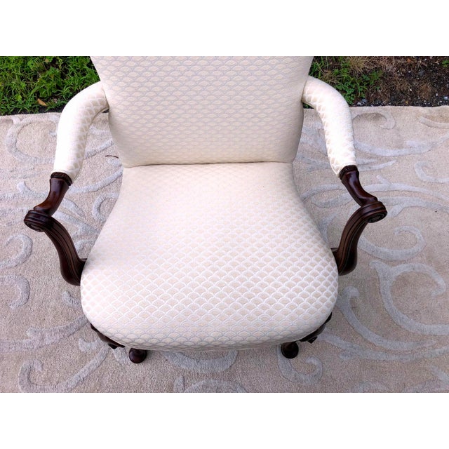 Vintage Southwood Carved Mahogany Queen Anne Style Accent Chair Chairish