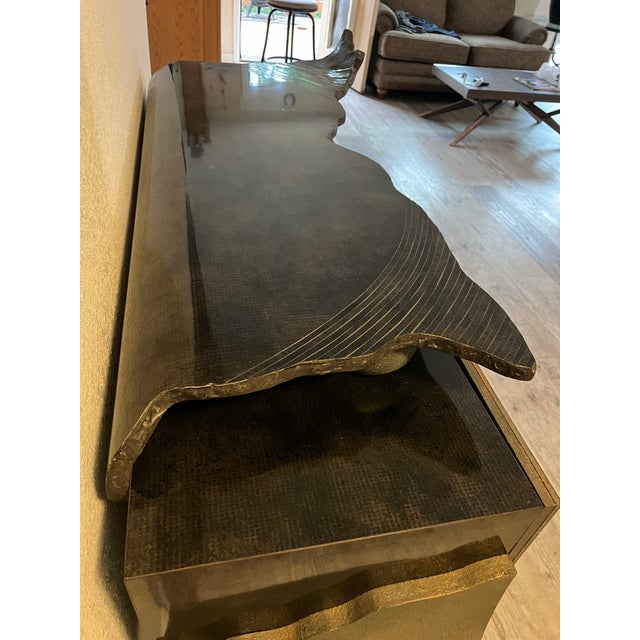 Charcoal Custom Gurami Sculptural Biomorphic Brutalist Credenza / Sideboard - A One-of-a-Kind Masterpiece For Sale - Image 8 of 11