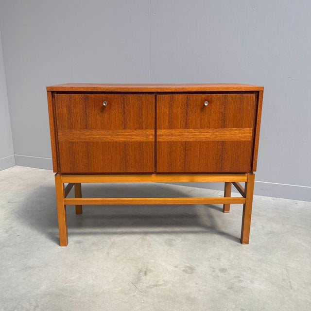 Small Vintage Sideboard in Teak, 1960s For Sale - Image 9 of 10