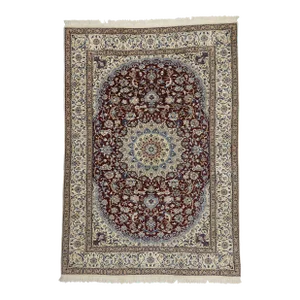 Persian Nain Wool & Silk Rug - 06'08 X 09'04