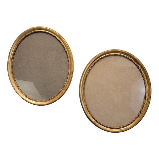Napoleon III Oval Gilded Frames, Set of 2 For Sale