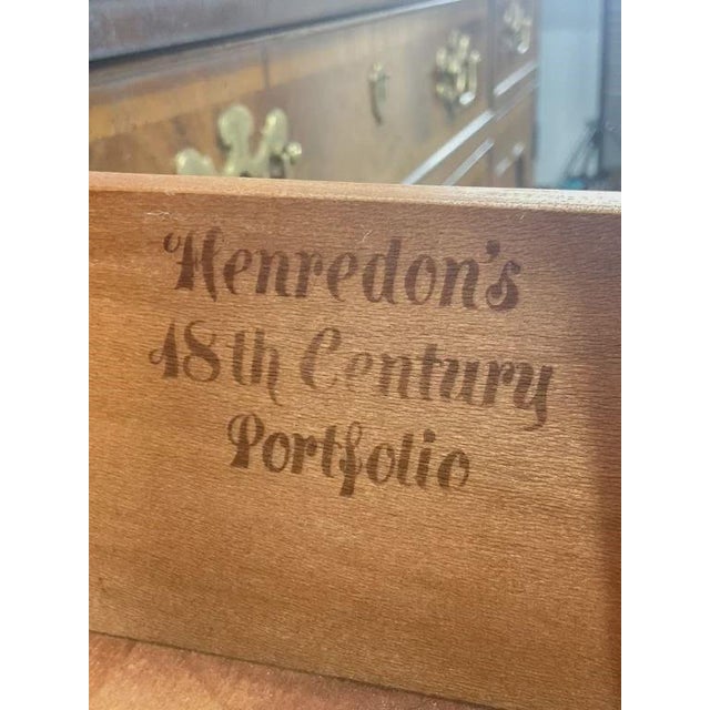 Late 20th Century Henredon Burled Walnut Breakfront Sideboard | 18th Century Style Credenza For Sale - Image 6 of 11
