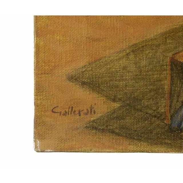 Modern Alberto Gallerati, At the Piacenza Arsenal Not to Destroy But to Build, 1970s, Oil on Canvas For Sale - Image 3 of 5