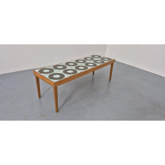 Ceramic and Wood Coffee Table, Germany,1960s For Sale - Image 4 of 14