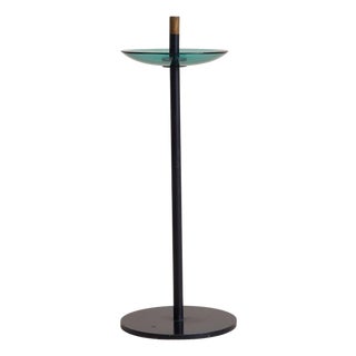 Italian 'Model 2087' Glass + Metal Floor-Standing Catchall by Max Ingrand, 1950s For Sale