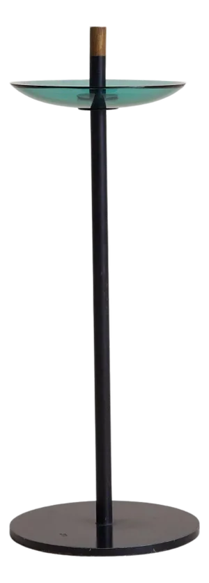 Italian 'Model 2087' Glass + Metal Floor-Standing Catchall by Max Ingrand, 1950s