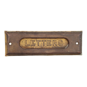 Vintage 6.875 In. Brass Spring Loaded Mail Slot