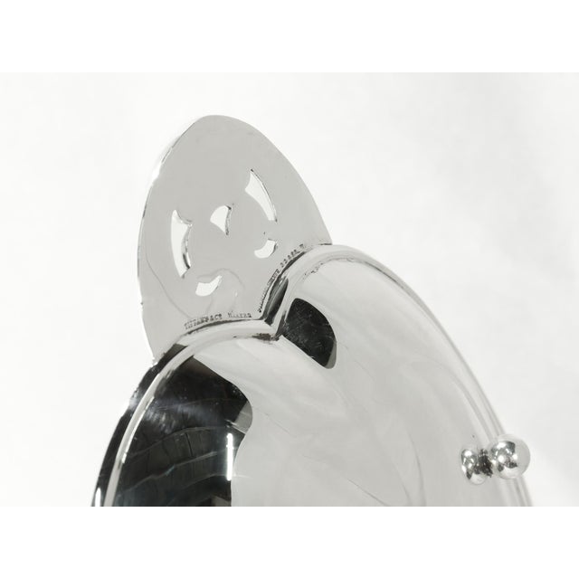 Tiffany & Co. Art Deco Tab Handled Sterling Silver Oval Footed Bowl For Sale - Image 10 of 10