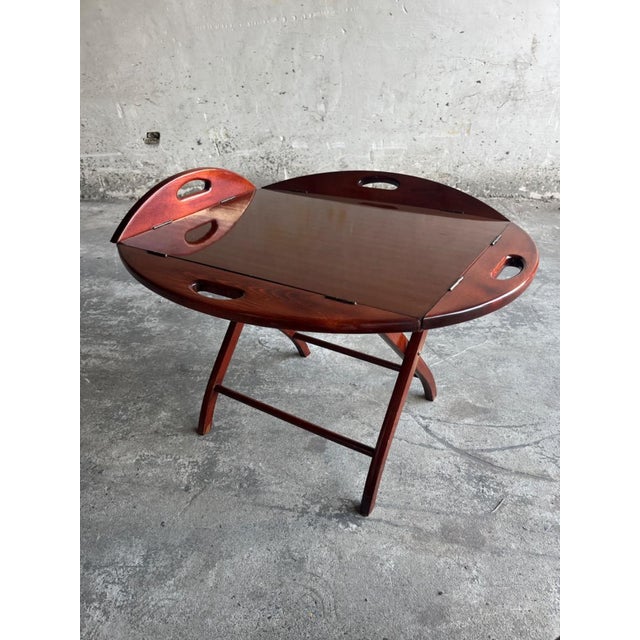 British Butler Boat Table on Trestles For Sale - Image 15 of 17
