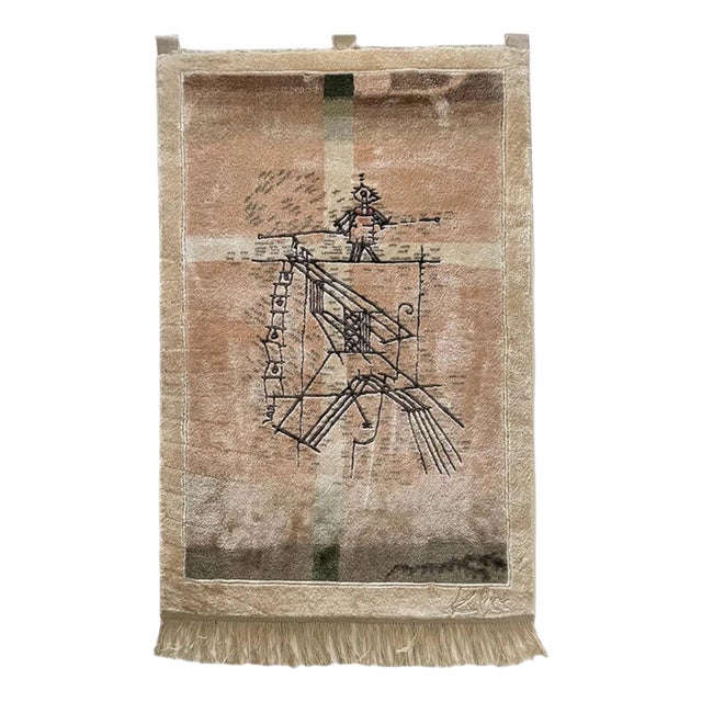 Hand-Made The Tightrope Walker Tapestry after Paul Klee For Sale