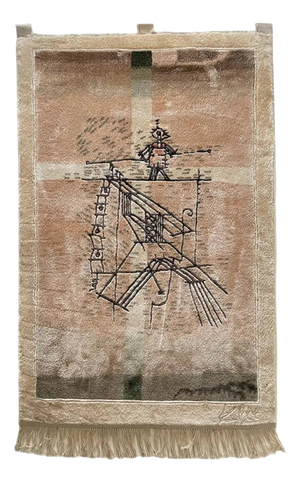 Hand-Made The Tightrope Walker Tapestry after Paul Klee