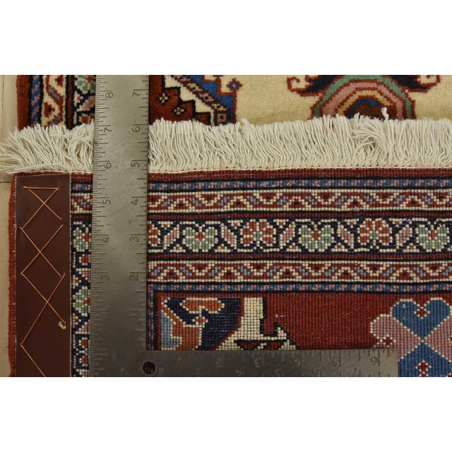 Fine Kashmar Runner 2’8” X 6’6” Ivory Wool Traditional Hand-Knotted Rug For Sale - Image 12 of 12