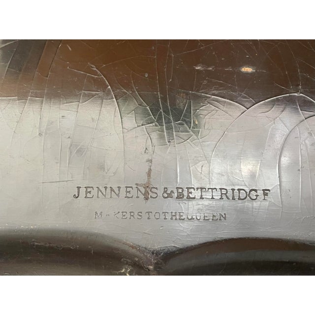 19th Century 19th Century Old Master Painted Jennens & Bettridge Signed Tray on Stand For Sale - Image 5 of 10