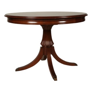 Vintage Regency Maple Wood Table With Brass Feet For Sale
