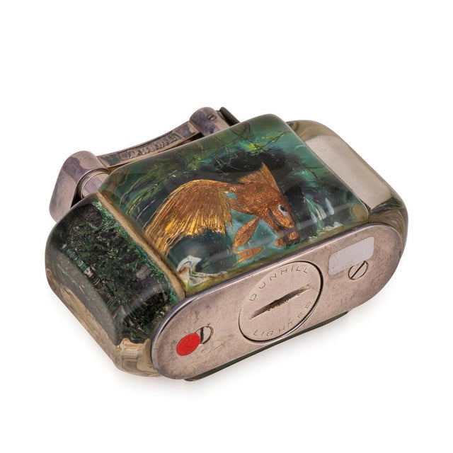Vintage 20thc Dunhill Tropical Aquarium Table Lighter, 1960s For Sale - Image 6 of 11