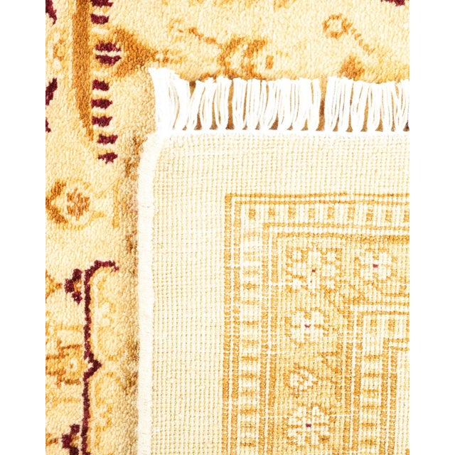 2000 - 2009 Mogul, One-of-a-Kind Hand-Knotted Area Rug in Ivory, 6' 1" x 8' 10" For Sale - Image 5 of 8