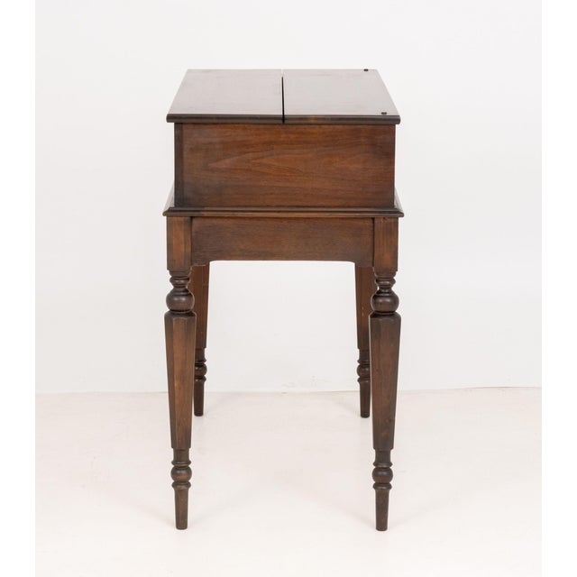 Brown Edwardian Antique Mahogany Spinet Writing Desk, Early 20th Century For Sale - Image 8 of 9