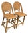 Serena & Lily Sunwashed Rivera Rattan Counter Stools, Pair For Sale